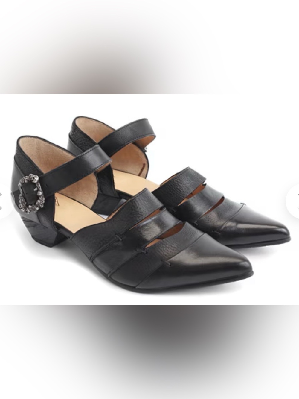 Fluevog EXCELLENT Truth Alison black strappy skull buckle loafer- 9.5 (fits 9)